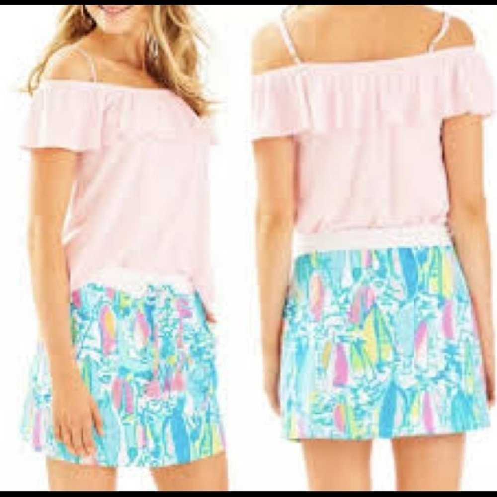 Lilly Pulitzer Multi Beach And Bae Zia Skirt EUC Sz S